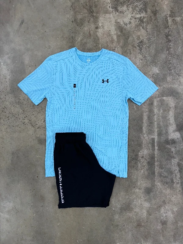 Under Armour Blue Geotessa Set - T Shirt / Shorts