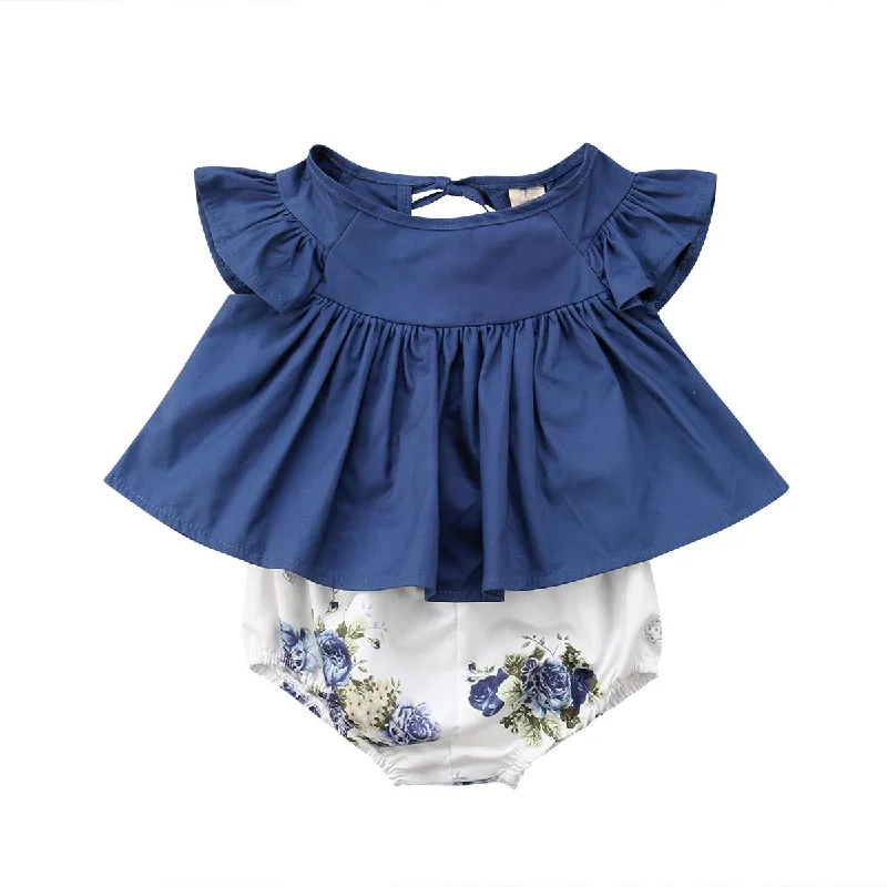 WINNIE Blue Floral Outfit