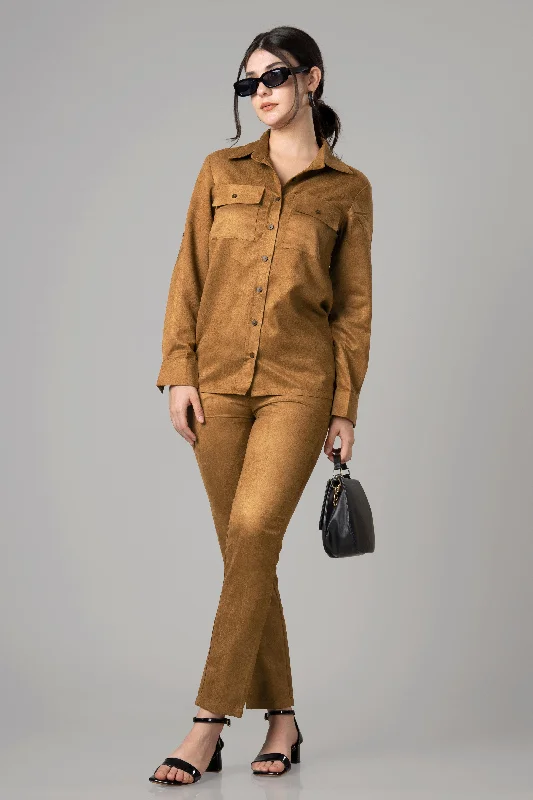 Luxe Suede Co-Ord Set For Women