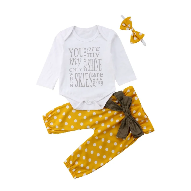 YOU ARE MY SUNSHINE Outfit with Headband