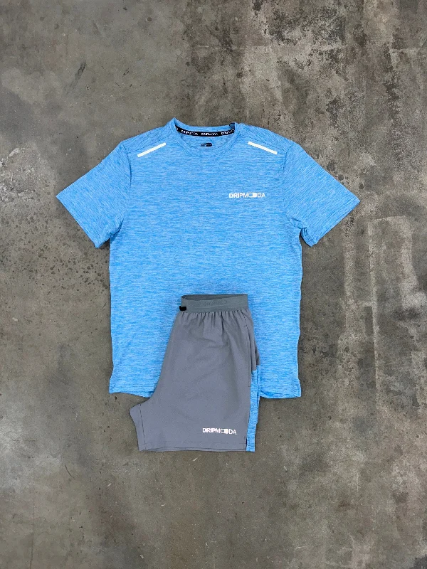 DripModa Sky Blue Space Set - T Shirt / Shorts