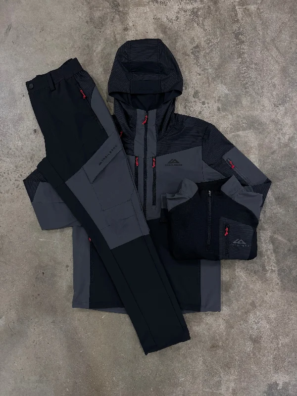 Trailberg Elbrus 3.0 Black 3 Piece - Jacket / Quarter Zip / Pant