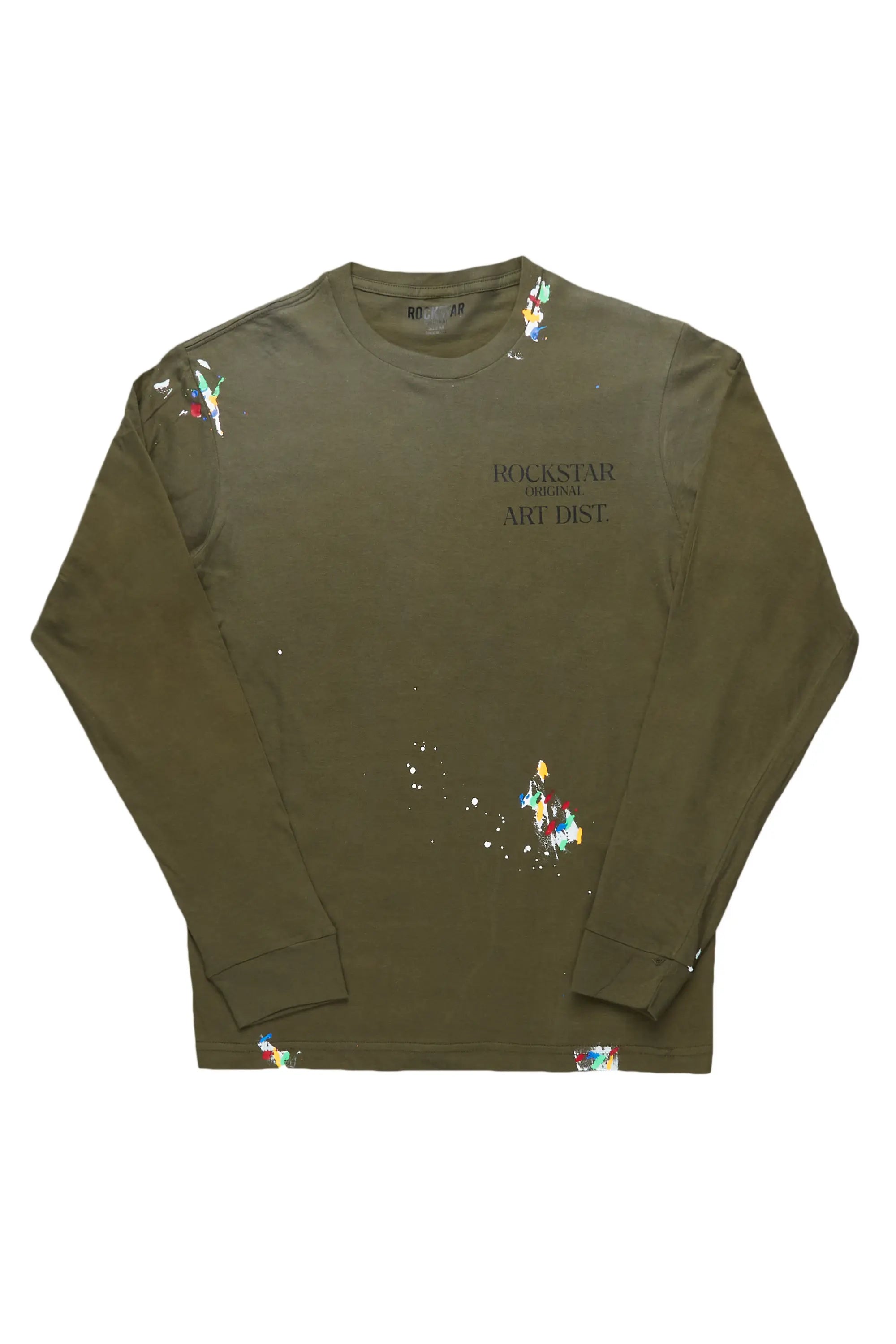 Palmer Dark Green Long Sleeve T-Shirt