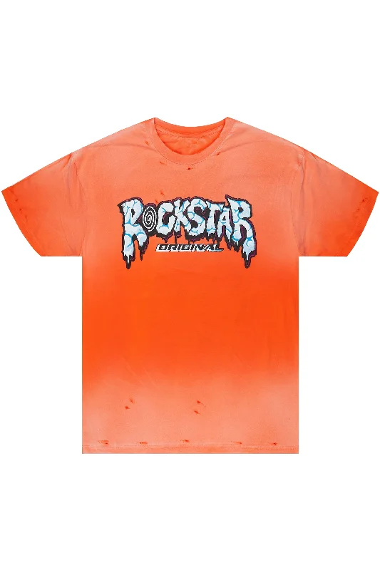 Robot Orange Oversized Tee