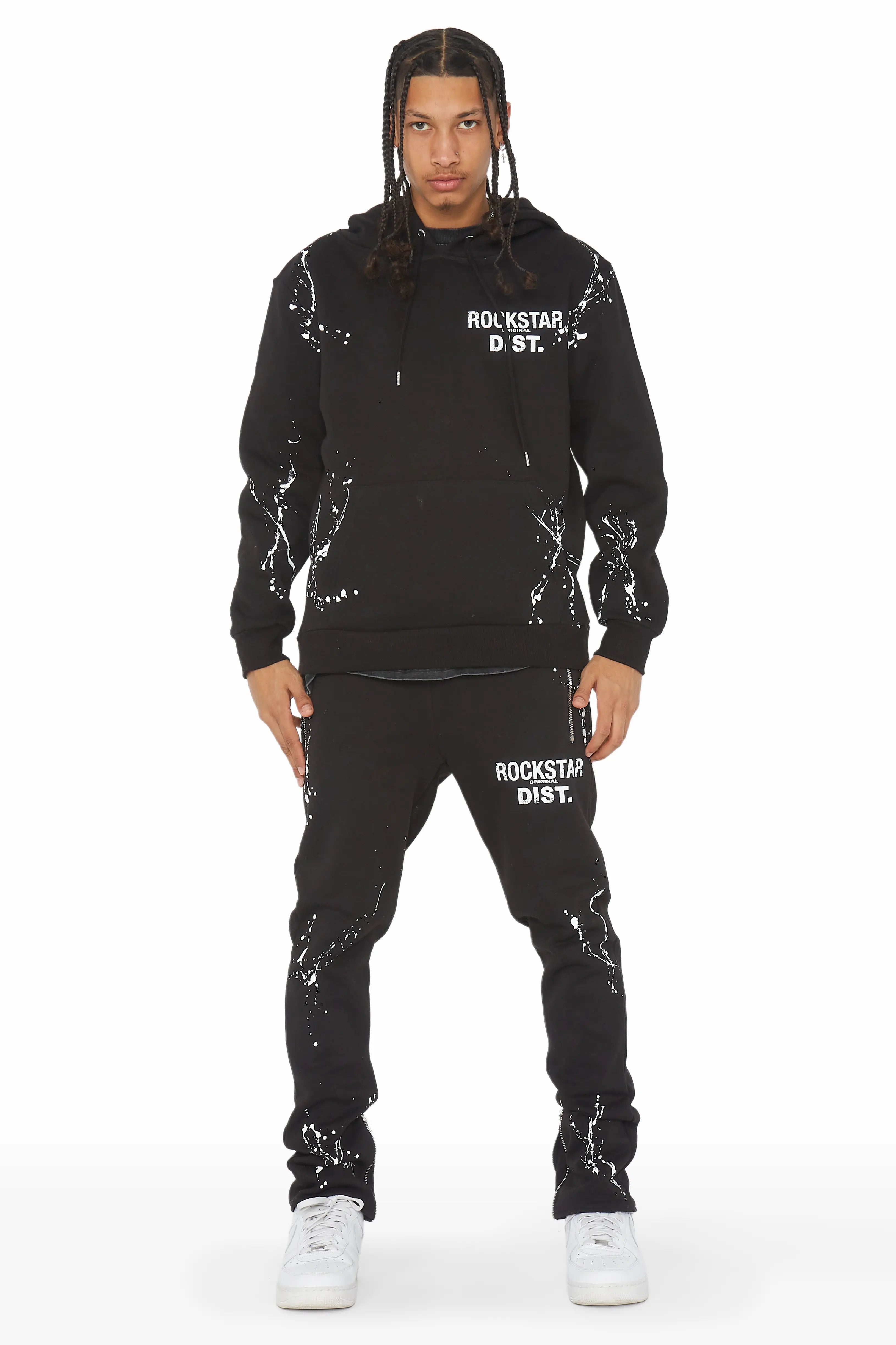 Reece Black  Slim Fit Track Set