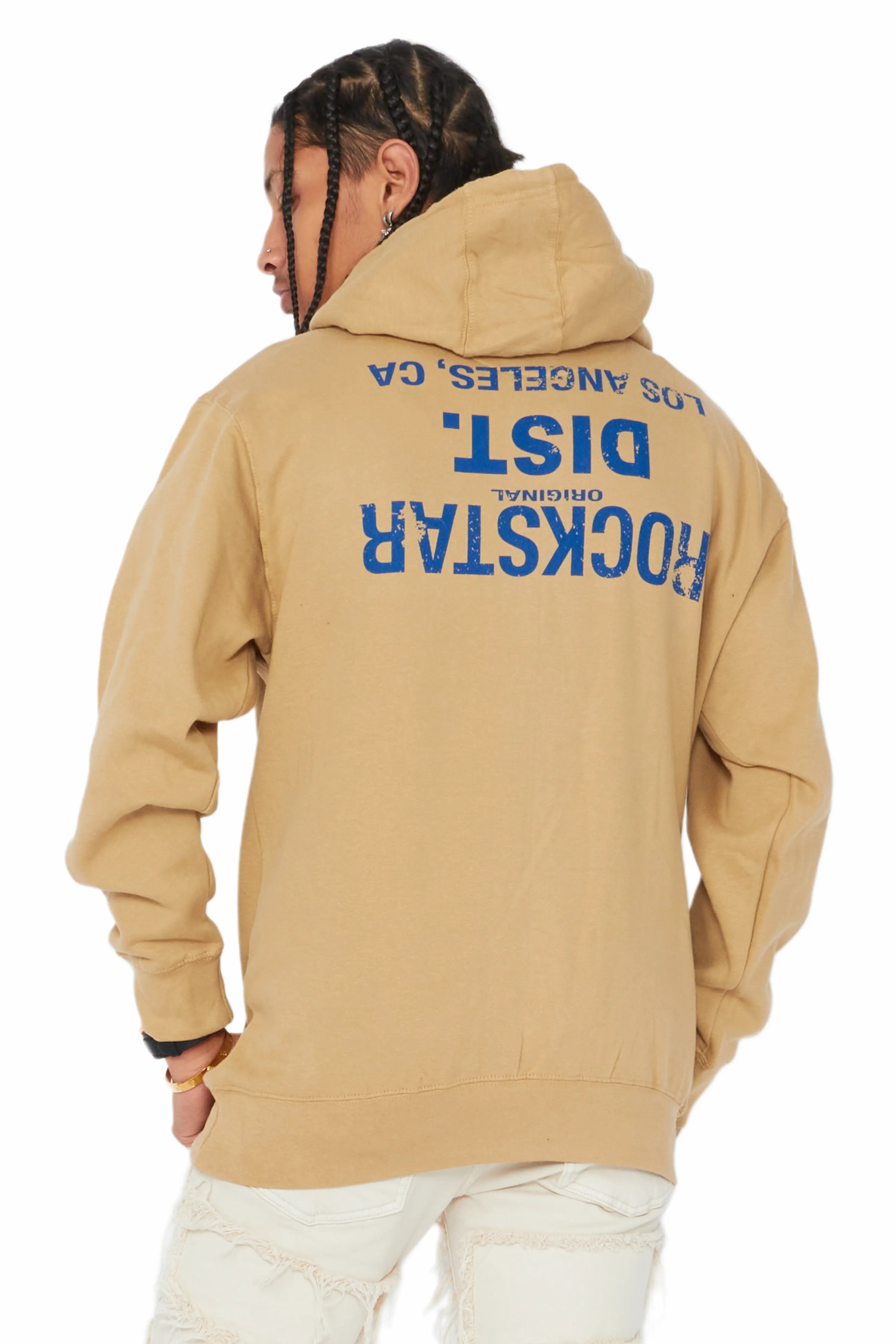 Martson Beige Graphic Hoodie