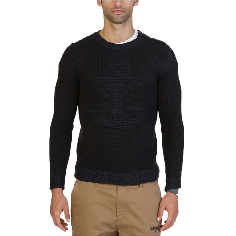 Nautica Mens Iconic Knit Anchor Pullover Sweater