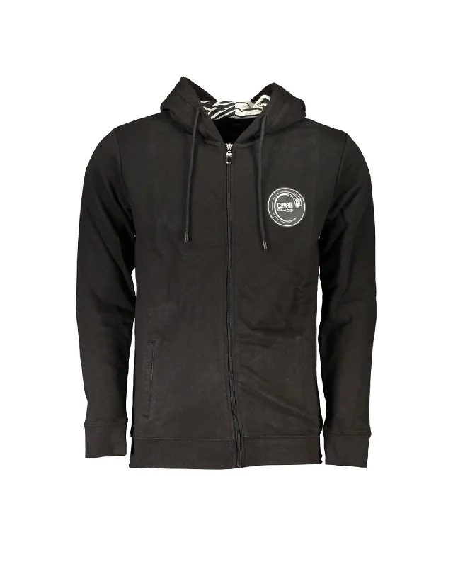 Cavalli Class  Mens Black Full Zip Hoodie