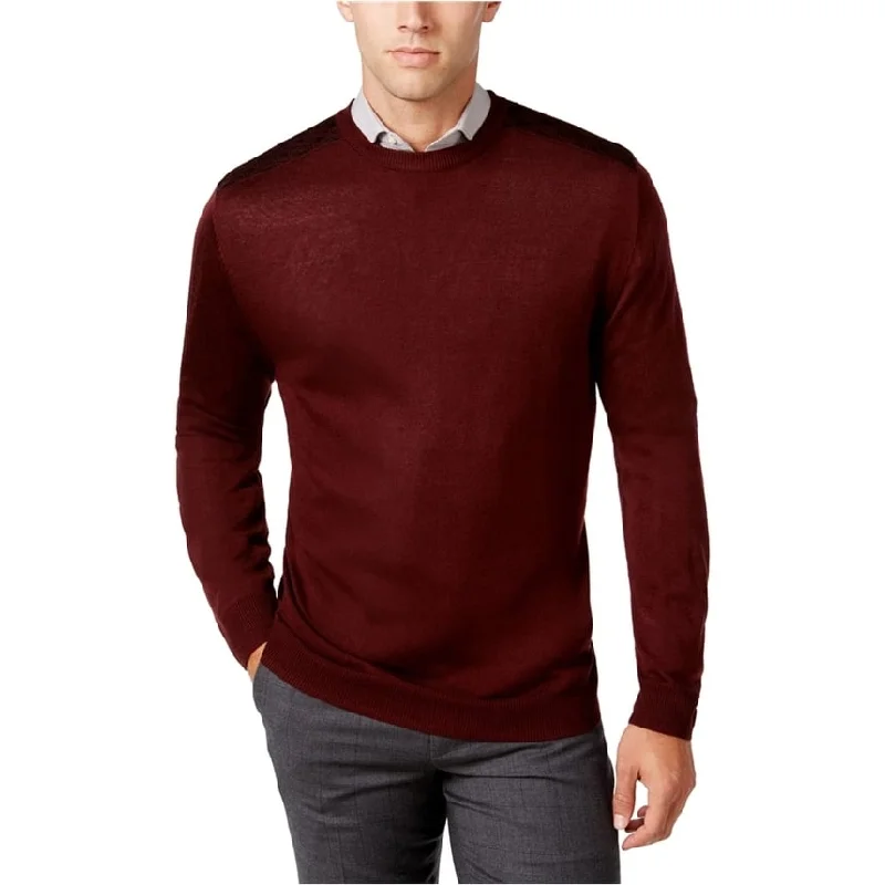 Ryan Seacrest Mens Contrast-Shoulder Pullover Sweater