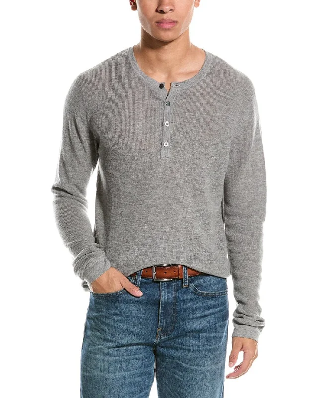 Kier+J Wool & Cashmere-Blend Henley Sweater