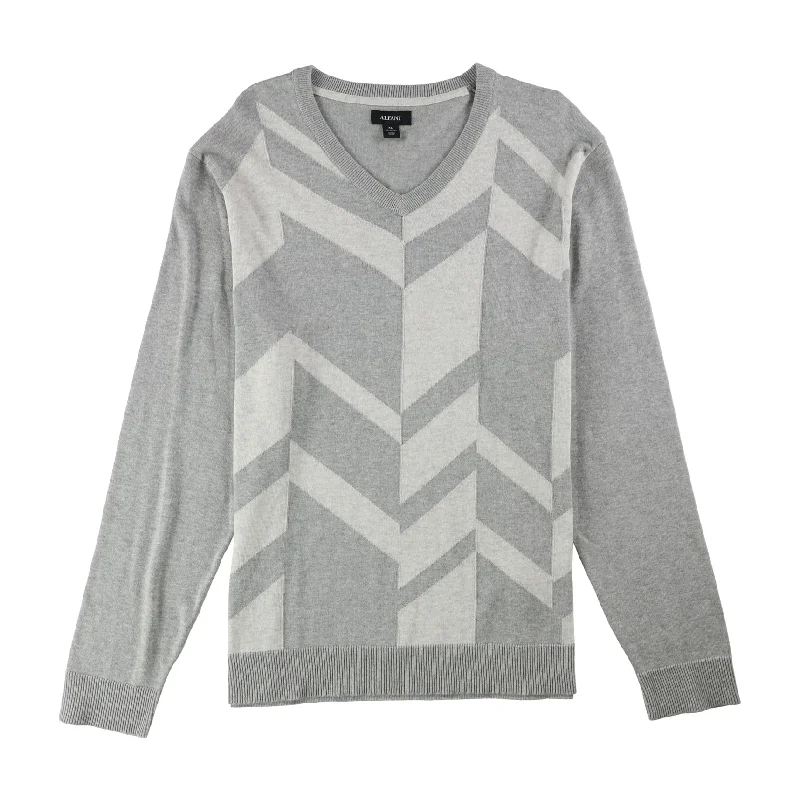 Alfani Mens Broken Chevron Pullover Sweater