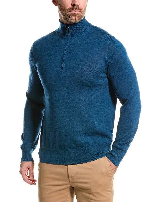 Brooks Brothers Wool 1/2-Zip Mock Sweater