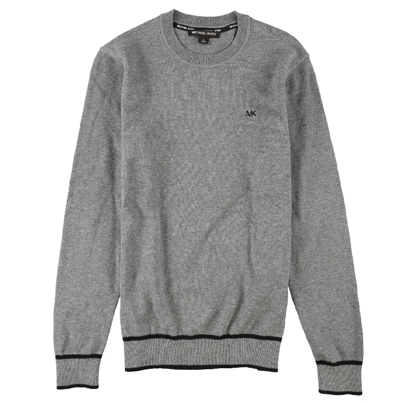 Michael Kors Mens 2-Tone Pullover Sweater, Grey, Small