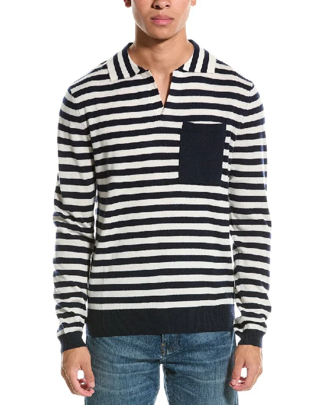 Kier+J Wool & Cashmere-Blend Polo Sweater