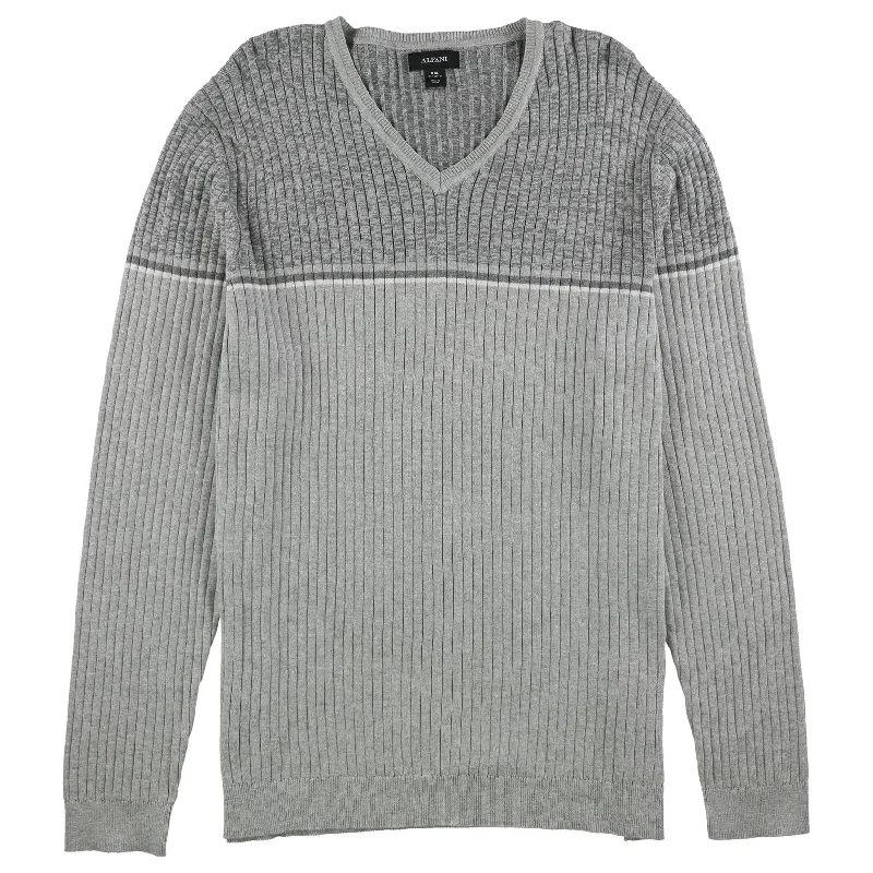 Alfani Mens Textured Stripe Pullover Sweater