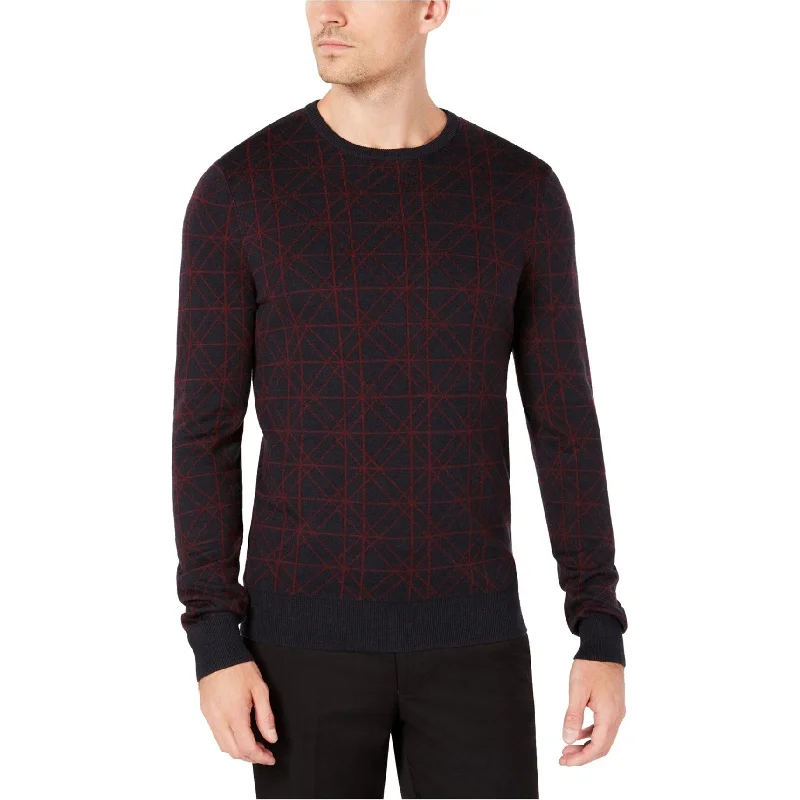 Ryan Seacrest Mens Geometric Pullover Sweater