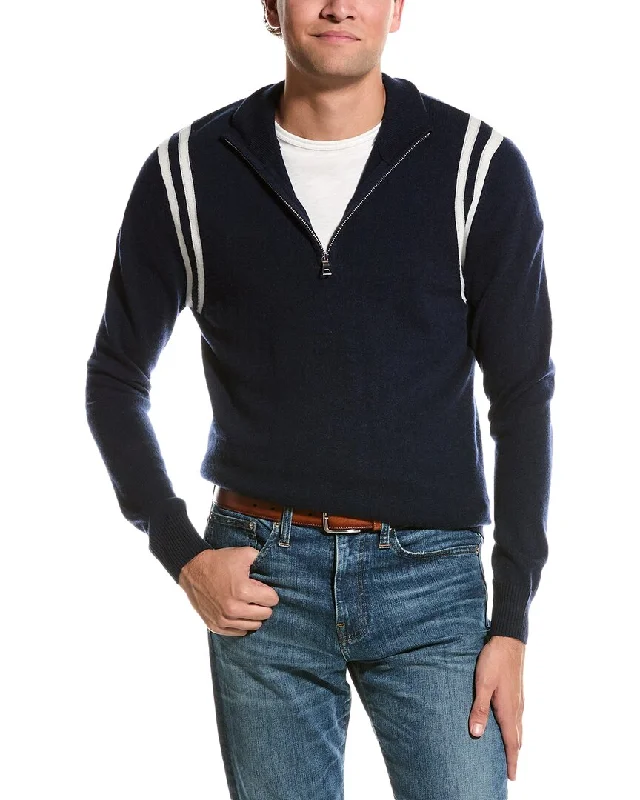 Kier + J Wool & Cashmere-Blend 1/4-Zip Sweater