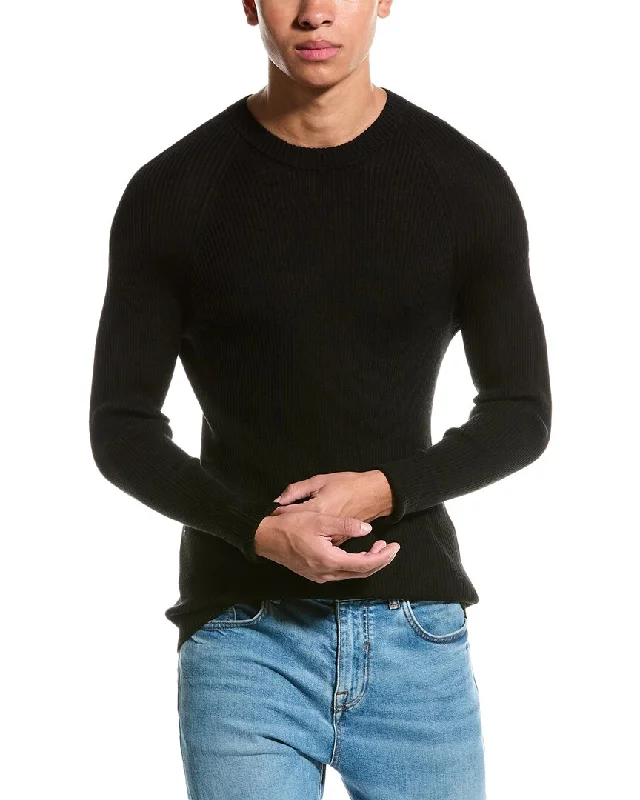 Raffi Raglan Wool-Blend Crewneck Sweater