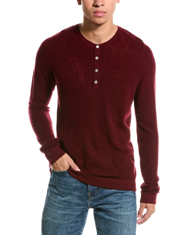 Kier+J Wool & Cashmere-Blend Henley Sweater