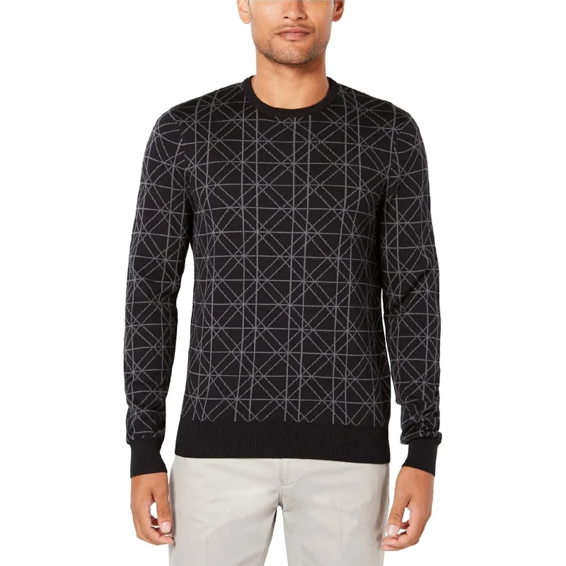 Ryan Seacrest Mens Geometric Pullover Sweater