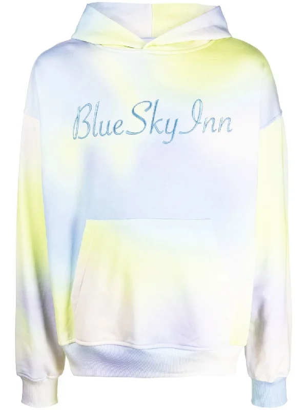 Logo-Embroidered Tie Dye Hoodie