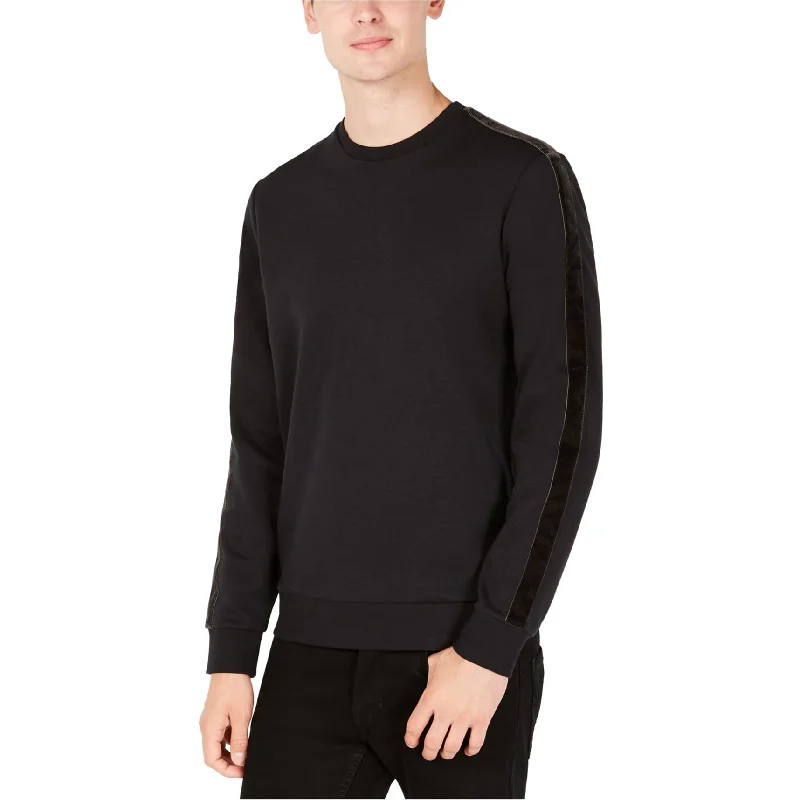 Calvin Klein Mens Velvet Stripe Sleeve Pullover Sweater