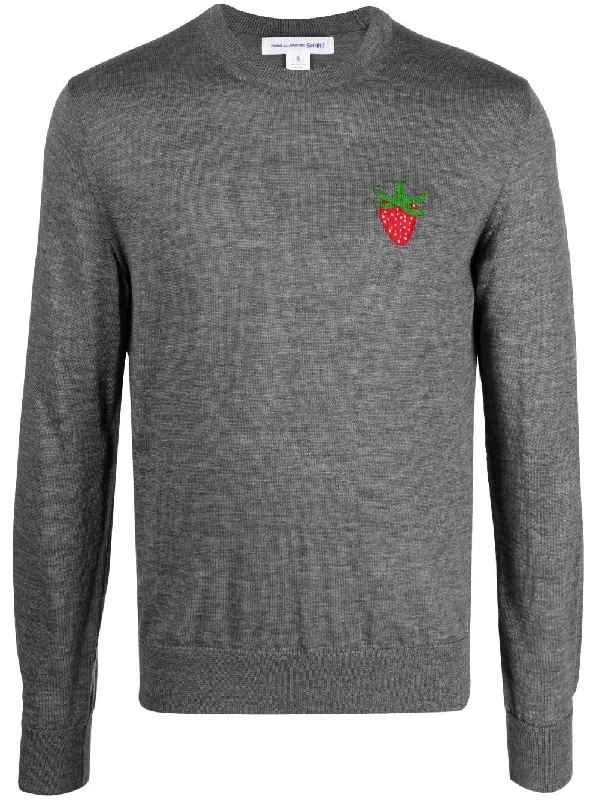 Embroidered Crew-Neck Jumper