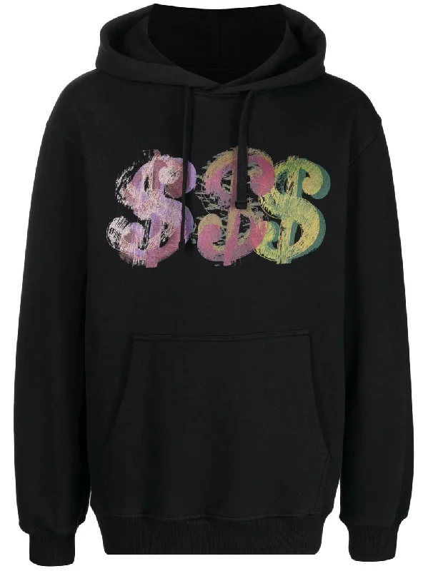 Graphic-Print Drawstring Hoodie