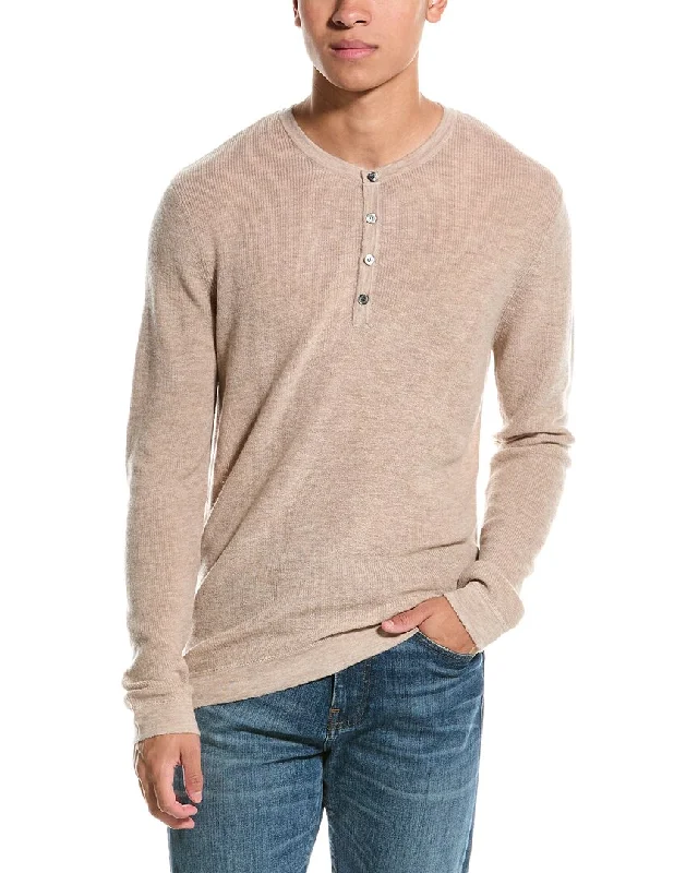 Kier+J Wool & Cashmere-Blend Henley Sweater