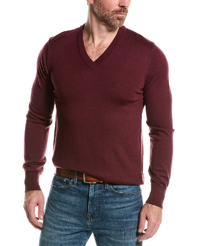 Brooks Brothers Merino Wool V-Neck Sweater