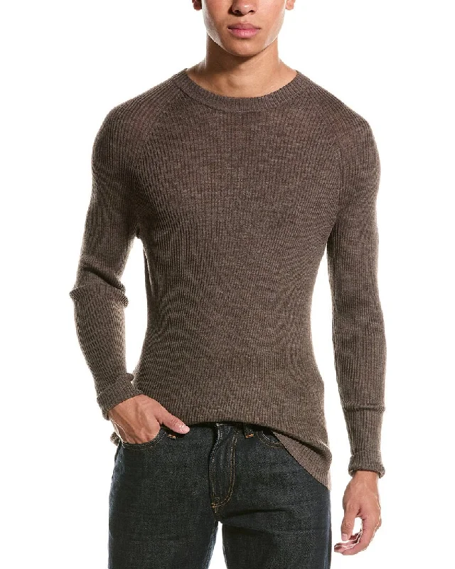 Raffi Raglan Wool-Blend Crewneck Sweater