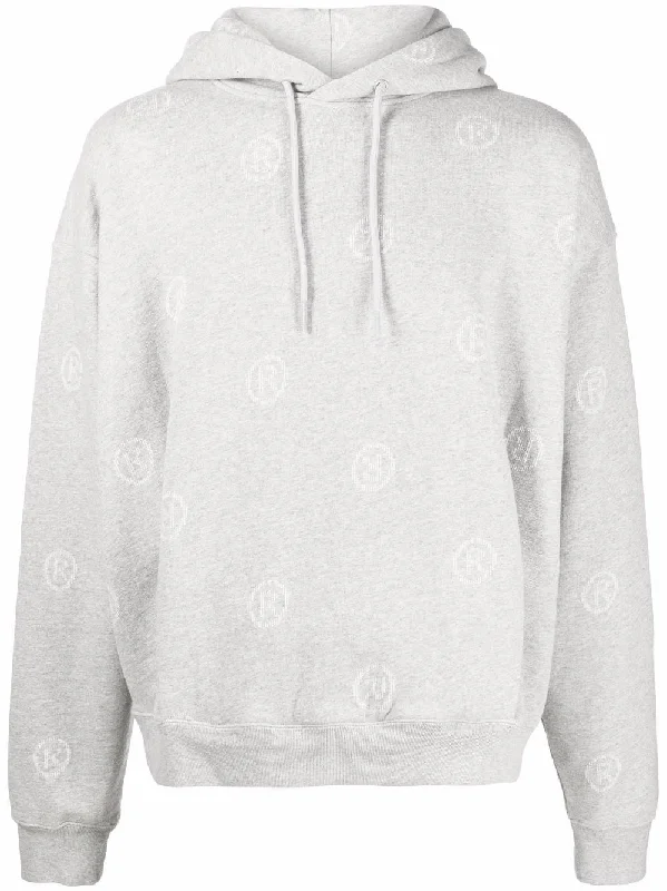 Monogram-Print Pullover Hoodie