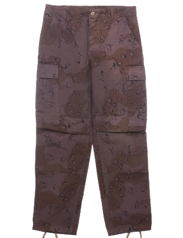 1983 Desert Camouflage Design Cargo Trousers - W31 L30