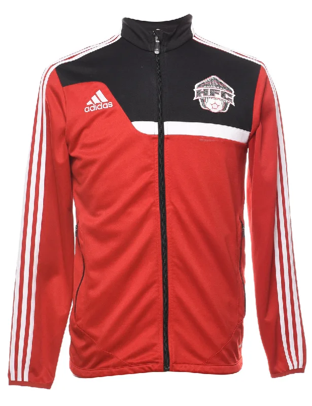 Adidas Black & Red Track Top - S