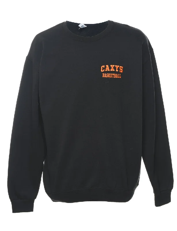 CAXYS Basketball Vintage Printed Sweatshirt - L