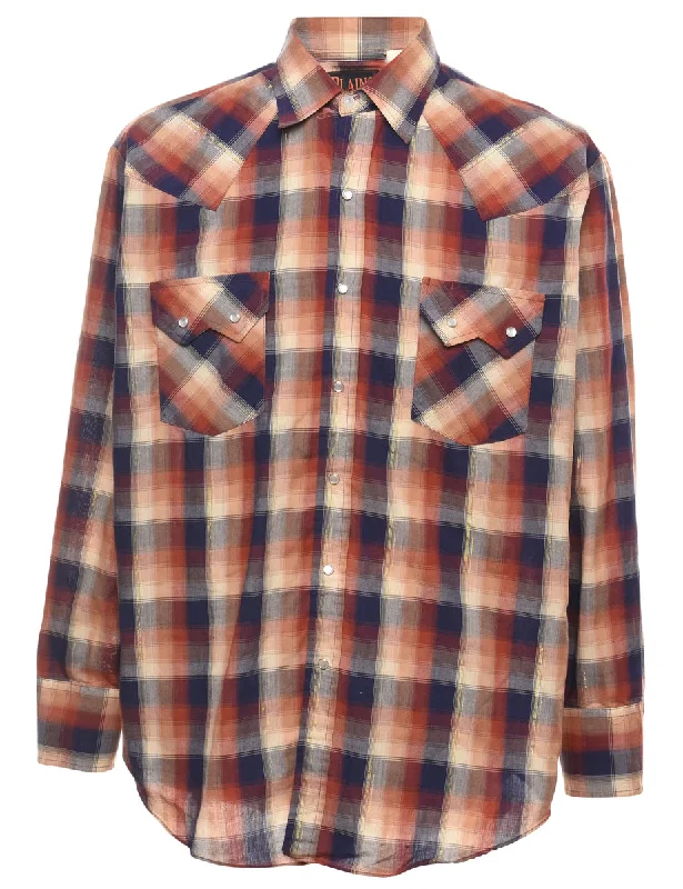 Checked Western Shirt - L