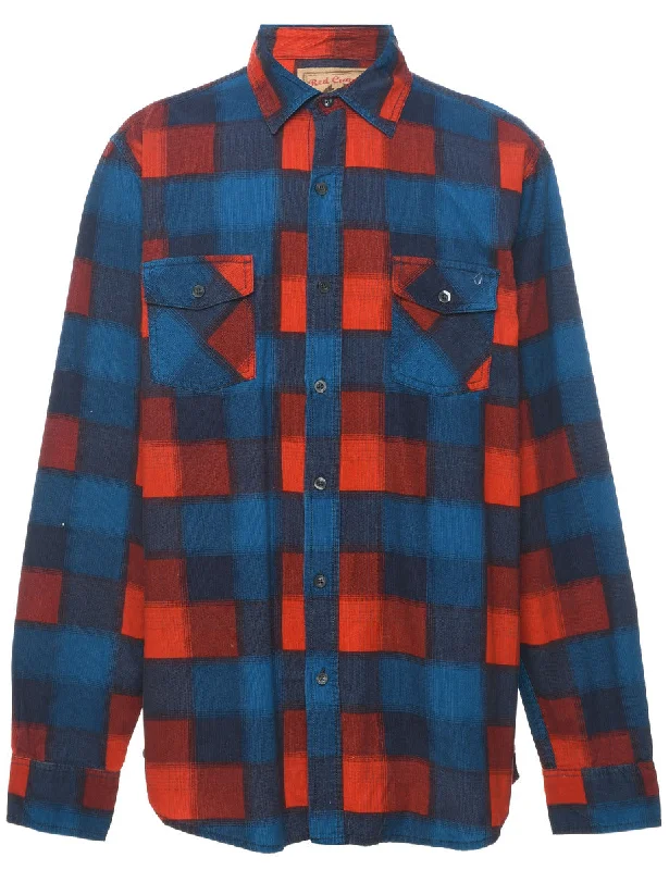 Corduroy Checked Shirt - L