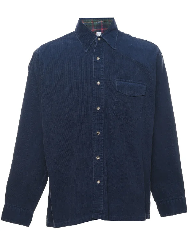 Corduroy Navy Shirt - L