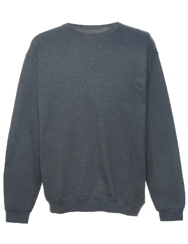 Dark Grey Plain Sweatshirt - L