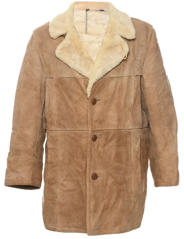 London Fog Shearling Suede Jacket - L