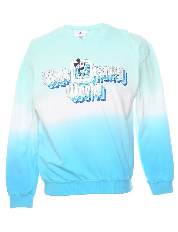 Micky Mouse Light Blue & White Disney Sweatshirt - S