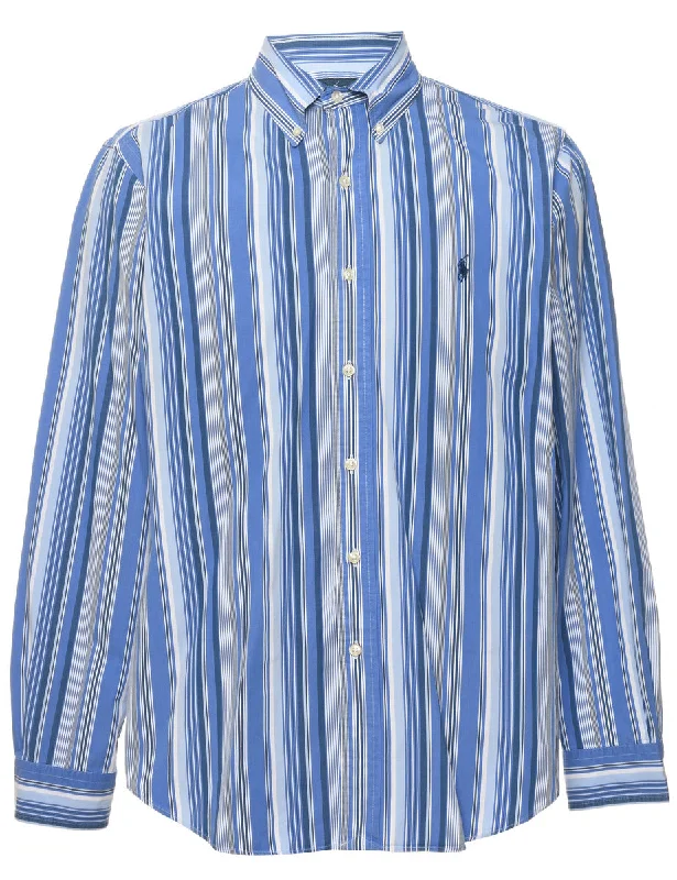 Ralph Lauren Striped Blue Shirt - L