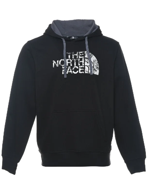 The North Face Black & White Printed Hoodie - M