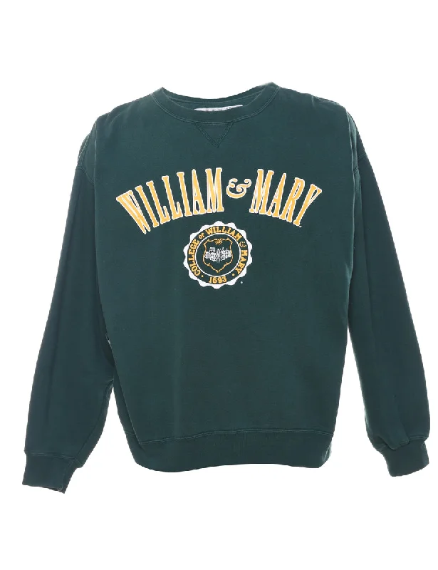 William & Mary College Green & Yellow Printed Sweatshirt - M