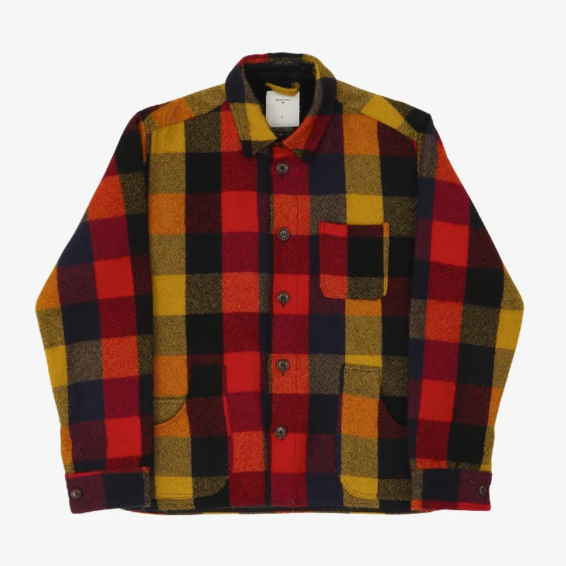 Wool Check Overshirt