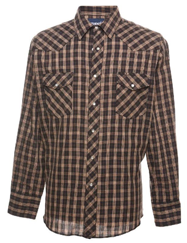 Wrangler Checked Western Shirt - L