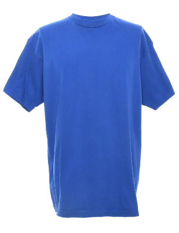 Blue Plain T-shirt - L