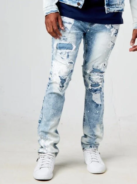 FWRD Painted Biker Slim Jean (Ice Blue)