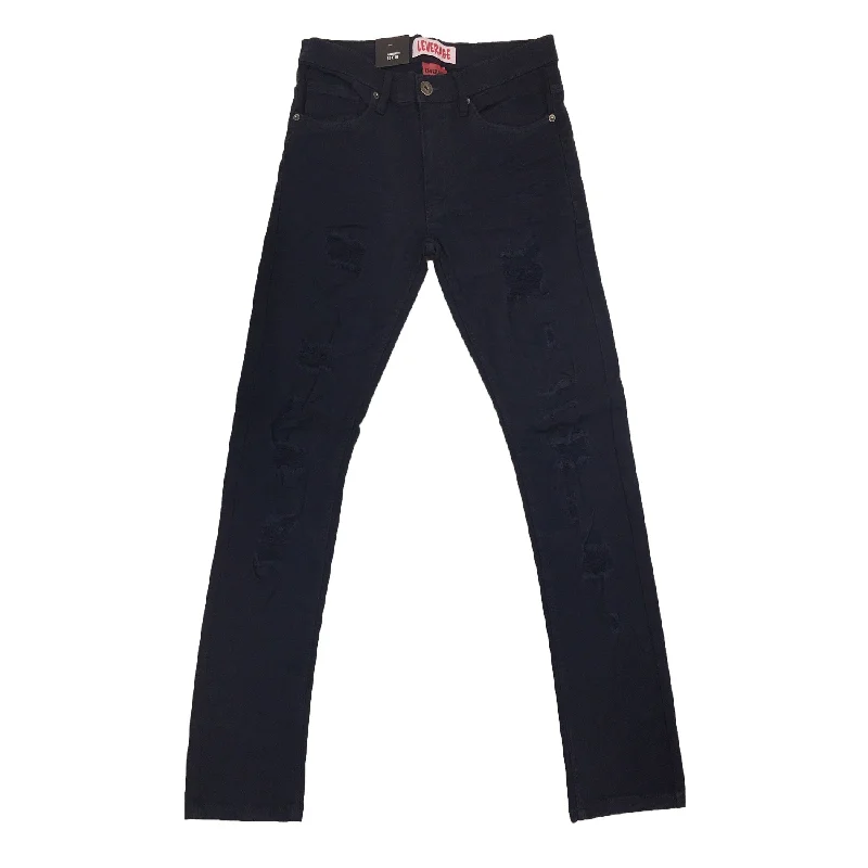 Leverage Ripped Twill Jean (Navy)