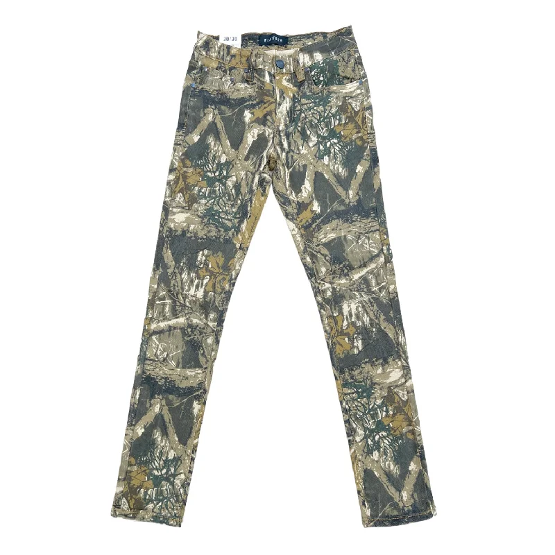 Platform Skinny Ripped Jean (Safari Camo)